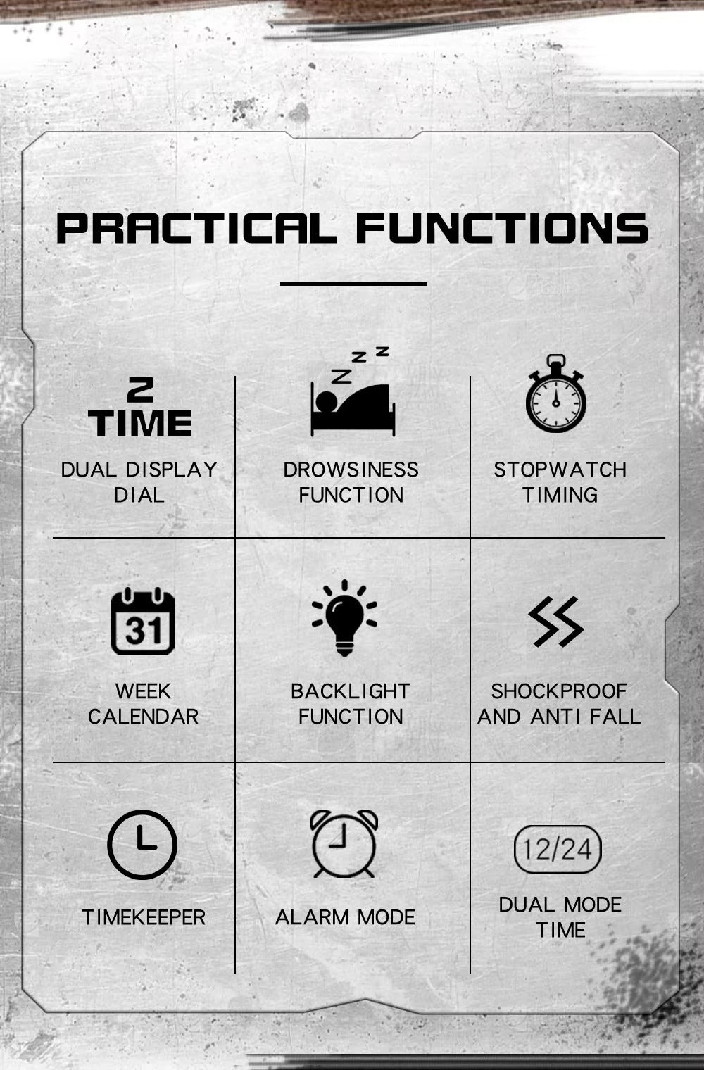 Diaroh SANDA 9053 Men’s Sports Military Watch